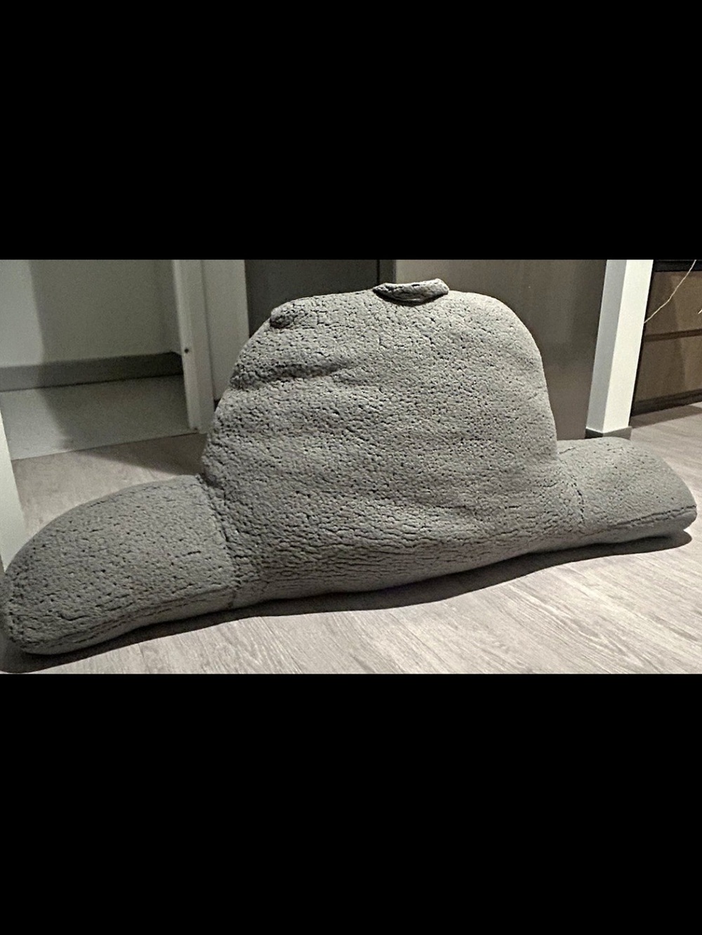 Plush Gray Decorative Backrest Pillow - Home Accents